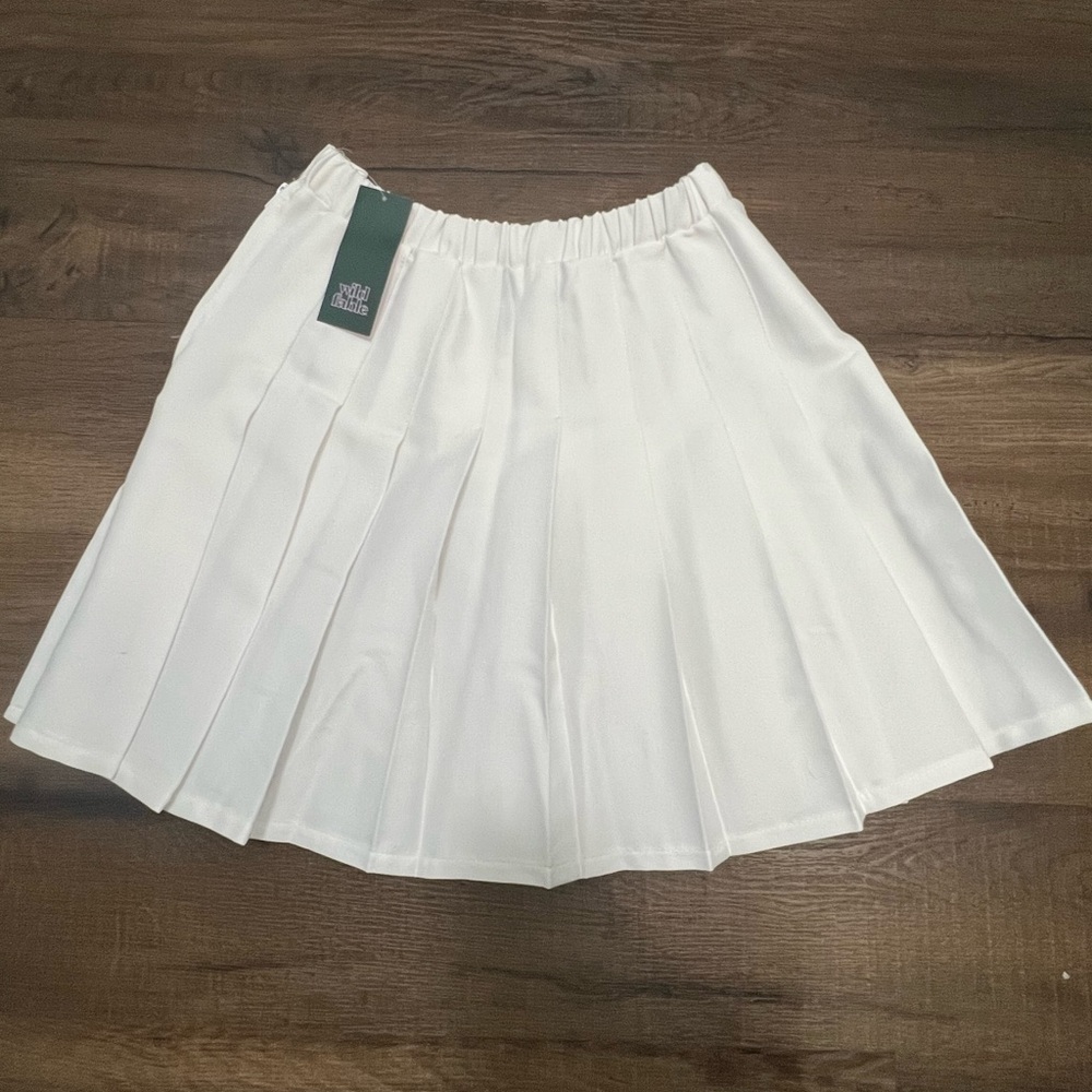 NWT Target Wild Fable Pleated White Mini Tennis Skirt - Picture 4 of 9